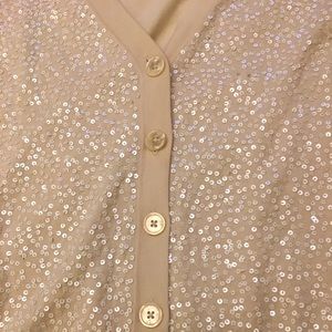 Talbots Short Sleeve Sweater w/ Sequin detailing